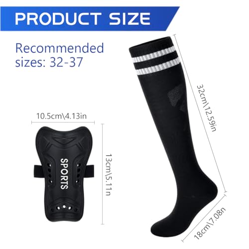 Proberos® Soccer Shin Guards and Socks for Toddler Kids Youth, Lightweight Soccer Shin Pads Protective Soccer Gear for 5-10 Years Old Children 2