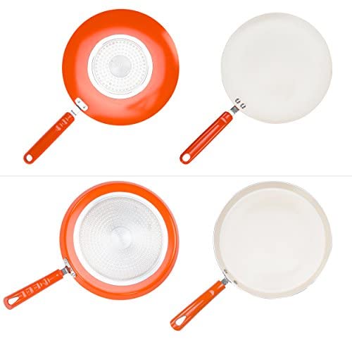 Image of Nirlon Ceramic Cookware Set, 5-Pieces, Orange (BT-CC-DT28-FP-K22-C-CT)