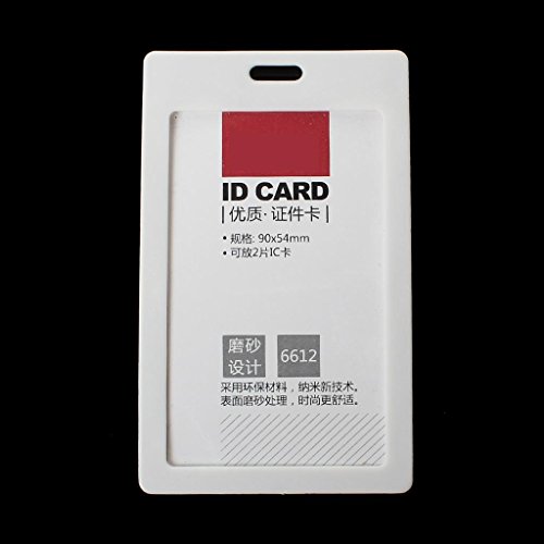 CKB Ltd® 100x White Blanc COLOUR FRAME DELUXE – VERTICAL Enclosed Passe Badge ID Card Pochettes de Holder Pocket 110mm x 68mm / Contient une carte jusqu'à 95mm x 56mm