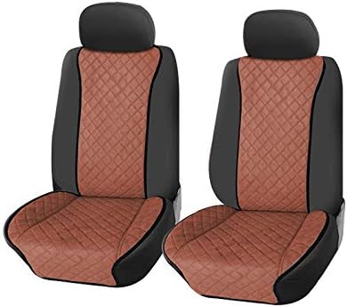 Amazon 自動車 車用 カー用品 カーシートカバー 車バケットシート 防水 汚れ キズ 防止 保護 飲み物 飲料 こぼす おしゃれオンダトヨタレクサス 2pc Front Brown 1 シートカバー 車 バイク