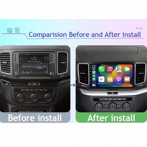 Pantalla Carplay para VW Sharan y Alhambra con Android Auto Inalámbrico 2GB 32G 4