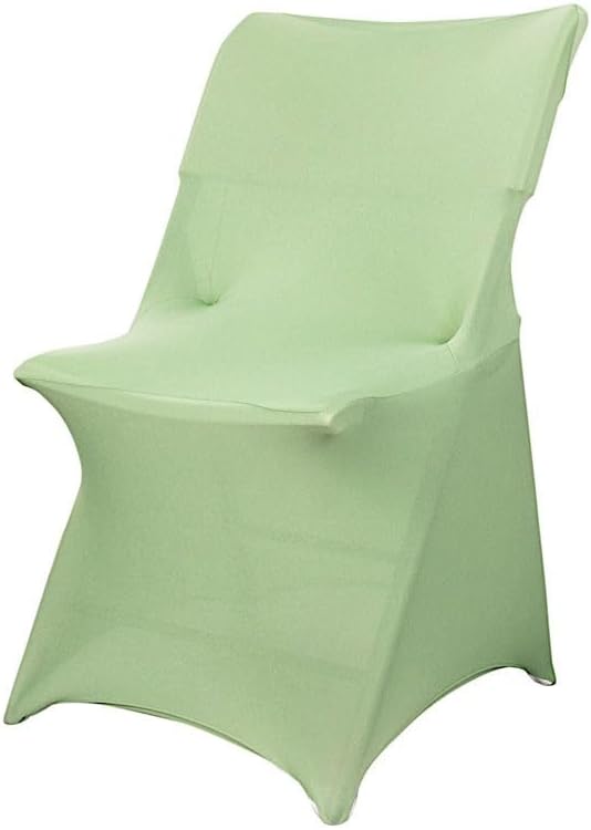 Miniatura 1 de Balsa Circle 10 fundas para sillas plegables de elastano verde salvia, protector de asiento extraíble, lavable, suministros de fiesta, boda,