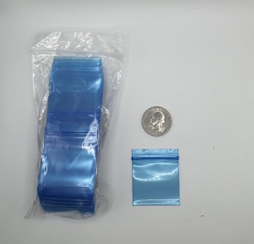 COLOR-TINTED ZipTop Bags – 1000 Pieces | Premium Quality & Thickness | Smell-Proof & Tear-Resistant | (10 Packs of 100 Bags Each) (Blue, 1.5