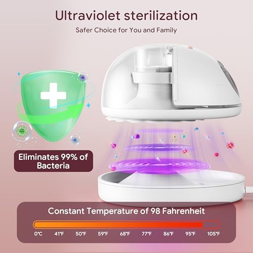 Image of Heated Base Hands Free Breast Pump, Wearable Breastfeeding Pump of Baby Heated Dustproof Base, Voice Prompts LED Display with 4 Modes &12 Levels Memory Function-22 mm,Christmas Gift, 2 Pack Gray