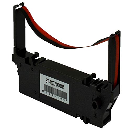 Cinta compatible Star Micronics RC700BR, negro/rojo, 12 piezas miniatura 1