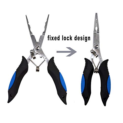 Stainless Steel Fishing Pliers - Needle Nose Plier for Cutting Fishing Line, Multitool Pliers with Sheath and Telescopic Lanyard | Fishing Tools3