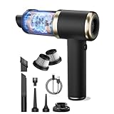 BOLYDOOM ハンディクリーナー 車用掃除機 4000mAHバッテリー内蔵 USB充電式 35000PA強力吸引力 車内清掃/家庭掃除用 型番132 乾湿両用 超軽量 低噪音对策 キーボード掃除/パソコン掃除(ブラック)