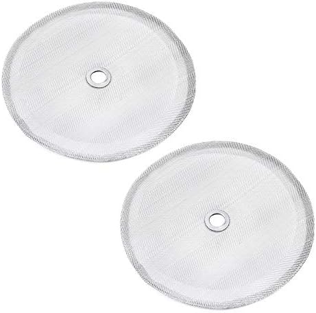 2pcs French Press Filters 34 Oz - Universal Replacement Reusable Stainless Steel 8 Cup (1000 ml / 1 Liter) Mesh Fits Most Coffee Presses with Metal Center Ring