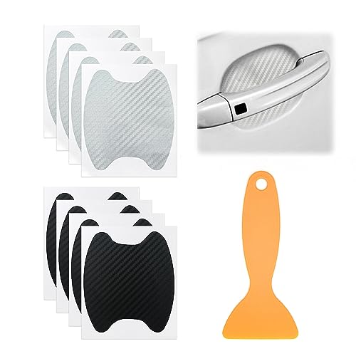 TAFACE 8 pellicole protettive per impugnatura dell'auto, 1 raschietto, adesivo per maniglia della porta, pellicola protettiva per impugnatura, pellicola protettiva per la vernice, pellicola protettiva