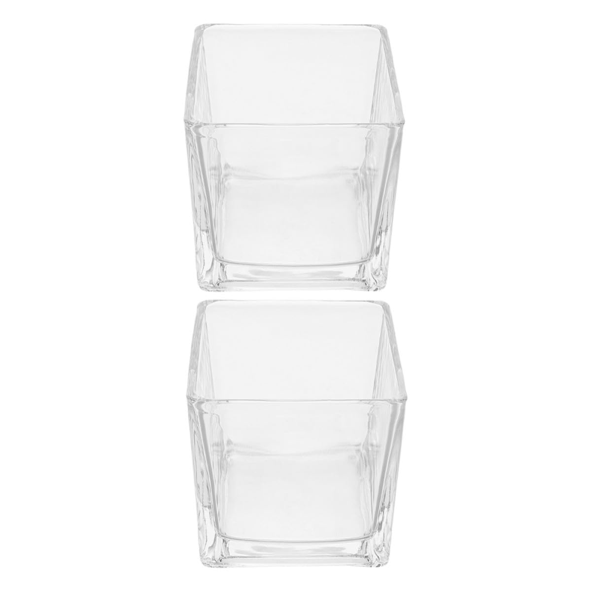Vases carrés en verre transparent décoration polyvalente moderne