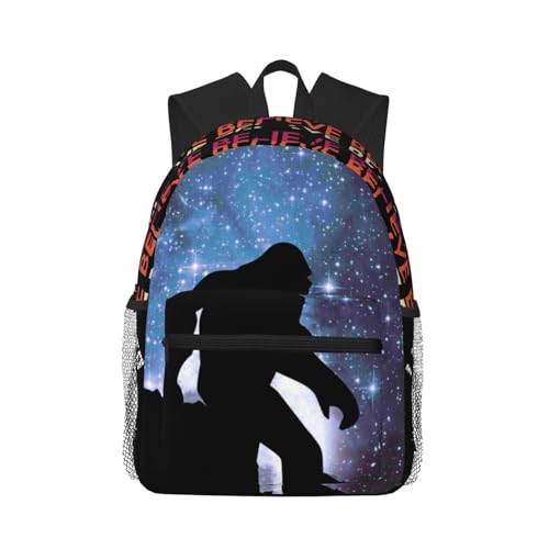Ubouigr Sasquatch Bigfoot - Mochila casual de viaje, mochila para laptop, mochila diaria para mujeres y hombres, Negro -, Talla única, Mochilas Daypack