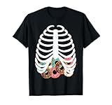 Disfraz de Halloween para adultos y niños, disfraz de esqueleto de jaula costilla Camiseta