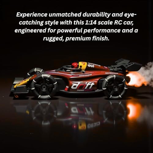 Image of 4WD RC Drift Stunt Car 1:14 Scale | Gesture Control Racing Car with 2.4GHz Remote, Lights, Music, Smoke Effect & 360 Spin | Remote Control Toy for Kids & Adults