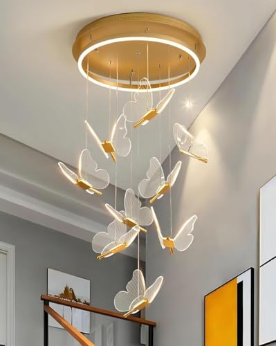 Éclairer un plafond haut : lustre LED moderne modulable - 6