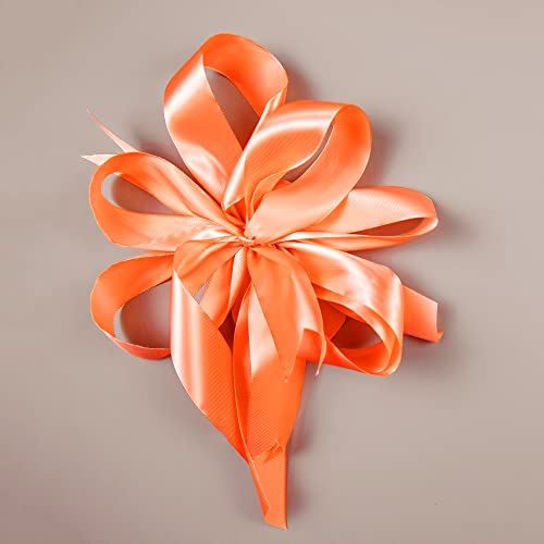Solid Color Double Faced Orange Satin Ribbon 1/2" X 25 Yards, Ribbons Perfect for Crafts, Wedding Decor, Bow Making, Sewing, Gift Package Wrapping and More