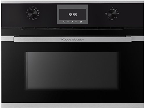 Küppersbusch cm6330.0s1 empotrable de microondas, vidrio, metal, Negro, diseño Kit de acero inoxidable premontada