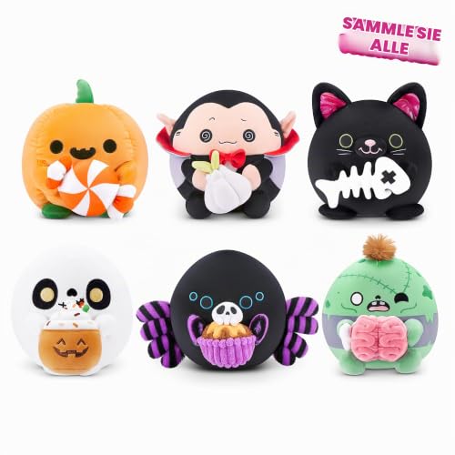 Snackles Halloween Serie 1, 20 cm großes Plüschspielzeug (Zack) von ZURU, Plüschspielzeug mit Snack-Accessoire, Zombie with Brain – Ansicht 2