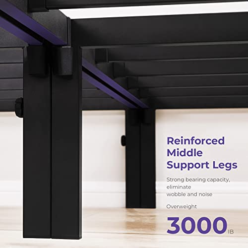 Greenforest Full Size Bed Frame Easy Quick Assembly Metal Platform And Full Size Bed Frame With Headboard Easy Assemble #TOP4