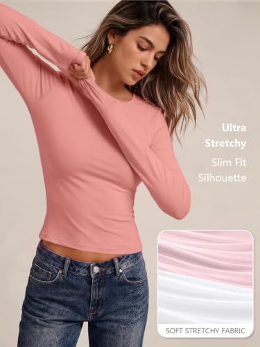 Image of Trendy Queen Womens Long Sleeve T Shirts Fall Fashion Basic Y2K Tops 2026