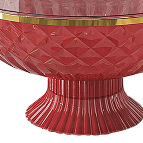 Cesta para frutas desmontable Qectial de material PET resistente y diseño liso rojo 4