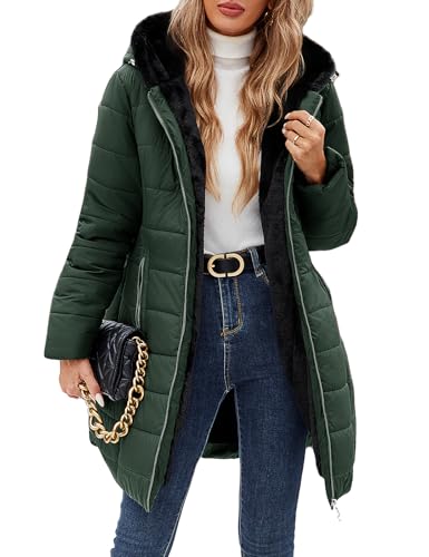 Yuson Girl Abrigo Parka Mujer Largo con Capucha Invierno Forro