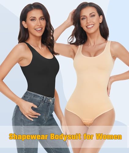 Image of VVX Bodysuit for Women - Tummy Control Seamless Tops Compression Butt Lifting Shapewear Bodysuits