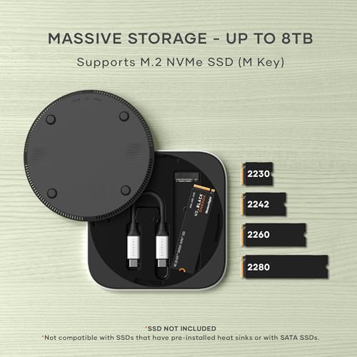 Caja externa USB4 para SSD NVMe tamaños 2230 a 2280 miniatura 3
