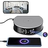LIZVIE Plug-in 1080P HD Mini Spy Camera Clock– Premium, 110° Wide View - Plug & Use - 2.4G WiFi-Free App – Compact USB Cam for Simple, Reliable Indoor Use – Easy File Access – Ideal for Pets Nanny