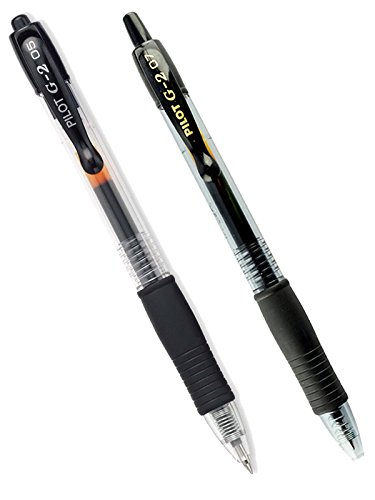 Pilot G2 Bolígrafo Gel Negro Extra-Fino y Fino