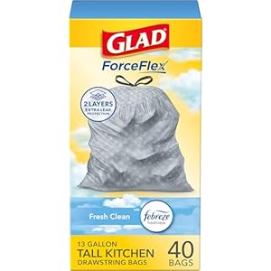 Glad Tall Kitchen Trash Bags 13 Gal...