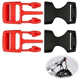 Schnellverschluss Fahrradhelme Zubehör 2er set, Klickverschluss Helmkinnclip Motorradhelm, Steckschnalle Steckerschloss Helm Verschluss für E Bike Rennradhelm Robuster mit ABUS Anderen Marken