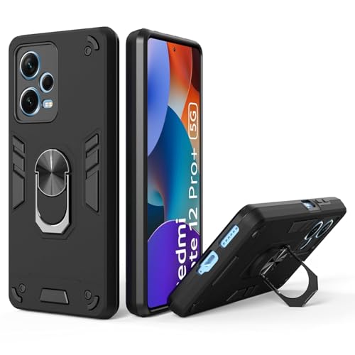 Image of NDCOM for Redmi Note 12 Pro Plus 5G Back Cover | Premium Protection for Redmi Note 12 Pro Plus 5+G Back Cover with Kickstand Ring Holder