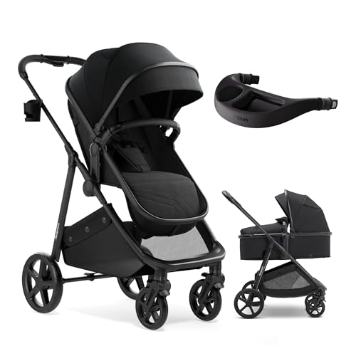 Image of Mompush Wiz 2-in-1 Bassinet Stroller with Snack Tray, Reversible Seat