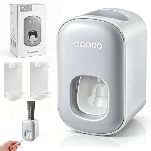 WZYTEU 3 Stück Automatischer Zahnpastaspender Automatischer Zahnpastaquetsche mit 2 Zahnbürstenhalter Zahnpasta-Quetscher für Badezimmer Kinder Erwachsene