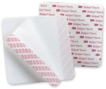 3M Medipore Dress-It Pr-Cut Dressing Cover, Non-Sterile, Soft Cloth, White, 5 7/8 x 5 7/8 in, 25 Count, 1 Pack