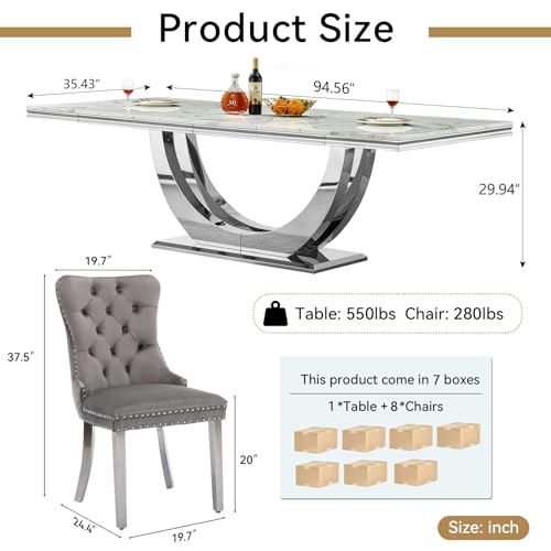Luxury Marble Dining Table Extendable