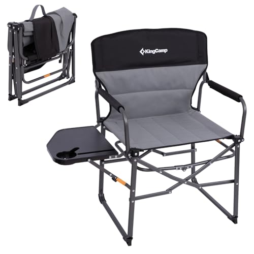 KingCamp Compact Folding Directors Chair for Adults Up to 200 kg