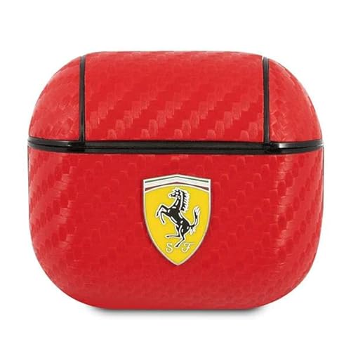 Ferrari FESA3CARE Case for AirPods 3 Red On Track PU Carbon