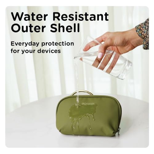 Image of eo Tech Organizer Pouch for Travel | Cable Organiser Bag for Charger, Laptop Accessories, Gadget, Electronics, Power Bank, Toiletry & Personal Care Storage Case (Green, Tech Pouch)