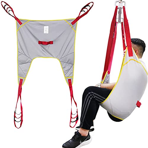 YNITJH Patientenlifter Sling,Ganzkörper Patientenlifter Toilettengurt Hebegurte Tragetuch mit Toilettenöffnung Geteilter Beinriemen,Aus Netzgewebe,Maximale Belastung 230kg/507 Lb,C Cover