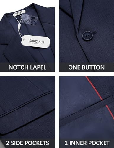 Image of COOFANDY Mens Casual Blazer Suit Jackets One Button Sport Coats Lightweight Business Sports Jackets