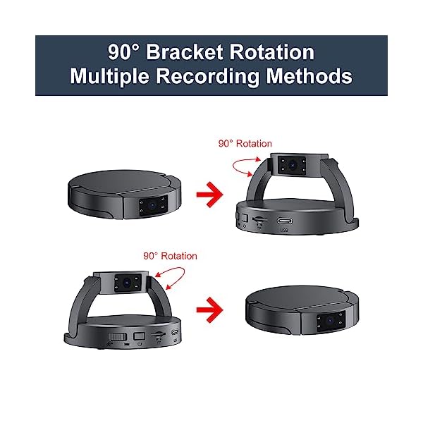 OVEHEL 64GB Spy Camera Hidden Camera Full HD 1080P Mini Spy Hidden Camera,Nanny Cam Hidden Camera,Small Security Hidden Camera with Motion Detection and Night Vision-(No Wi-Fi) - Image 7