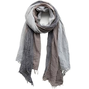 Jeelow Cotton Or Linen Scarf Lightweight Light Shawl Wrap For Men & Women
