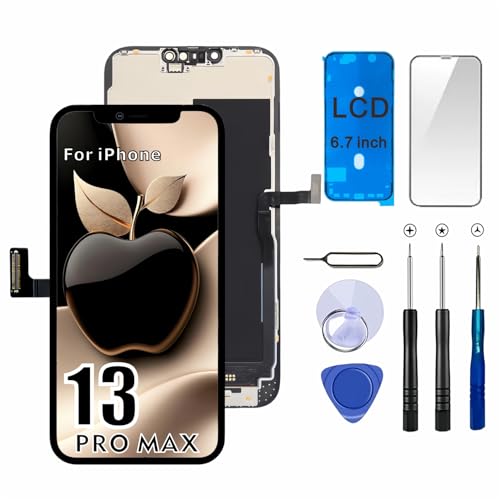 ZTR for iPhone 13 Pro Max Screen Replacement 6.7 Inch 3D Touch LCD Display for A2484 A2641 A2644 A2645 A2643 with Repair Tools Kit+Waterproof Frame Adhesive Sticker+Screen Tempered Protector