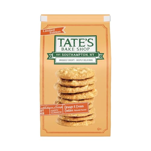 Tate's Bake Shop Orange and Cream Cookies with White Chocolate Chips, Limited Edition, 6.5 oz