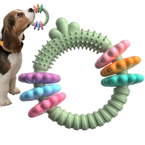 Qurygin Kauringe für Welpen, Beißringe für Hunde | Gummi-Hundering-Kauspielzeug | Kauringe aus Gummi für Hunde, Aggressive Kauer, große Hunde, fördern EIN gesundes Kauverhalten