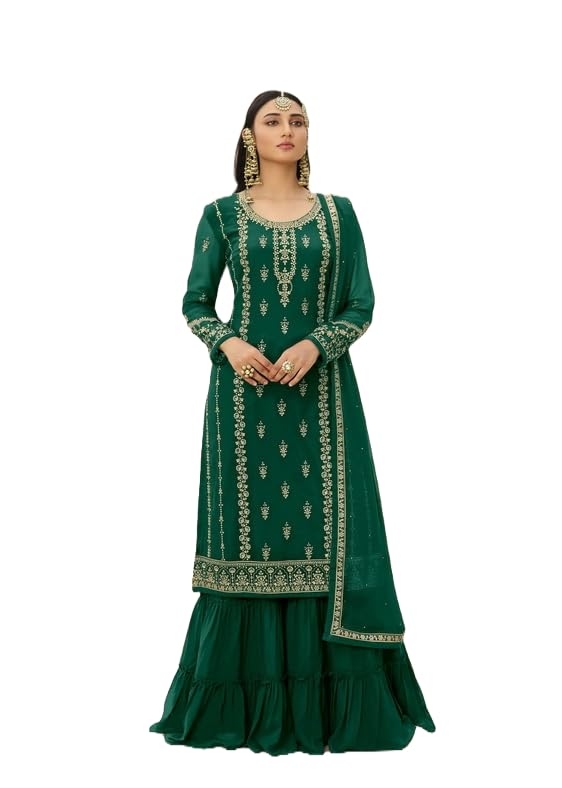 Ready to Wear Indian Pakistani Ethnic Wear Wedding Wear Palazzo/Sharara Style Salwar Suit for Women