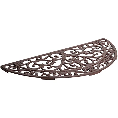 Biscottini paillasson extérieur 68,5x32x1,5 cm | Paillasson Fonte Maison Antique | Paillasson Demi Lune