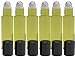 6 Pack - Empty Roll on Glass Bottles [STAINLESS STEEL ROLLER] 10ml Refillable Color Roll On for Fragrance Essential Oil - Metal Chrome Roller Ball - 10 ml 1/3 oz - Yellow Color