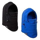 REDESS Winddichte Wintermütze für Kinder, Unisex-Kinder, schwere Sturmhaube, Ski mit Dicker, Warmer Fleece-Gesichtsabdeckung für Kinder, 2 Packungen